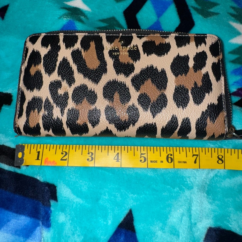 Kate Spade Black and Brown Leopard Print Wallet